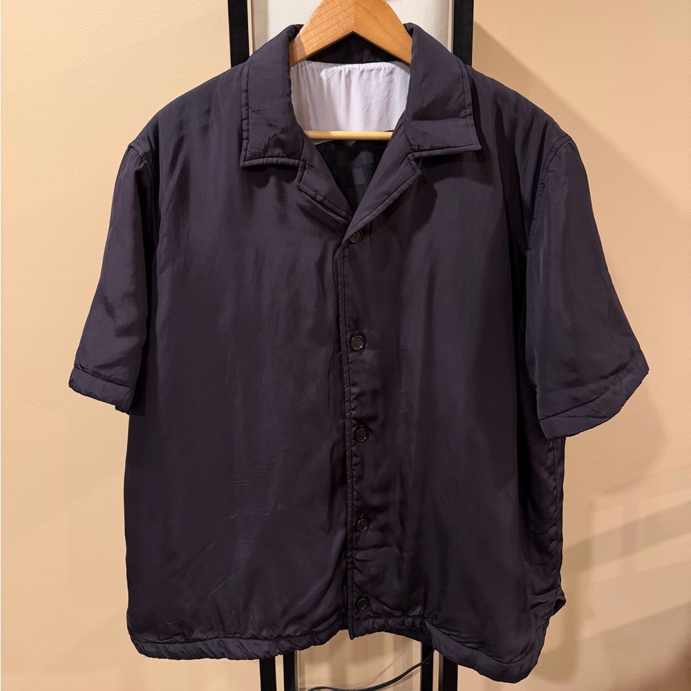 Bottega Veneta Brown Padded Lamborghini Car Bowling Button Up Shirt - Picture 2 of 15